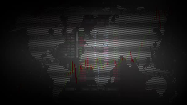 Línea Negociación Acciones Elemento Fondo Con Números Aleatorios Continuos — Vídeos de Stock