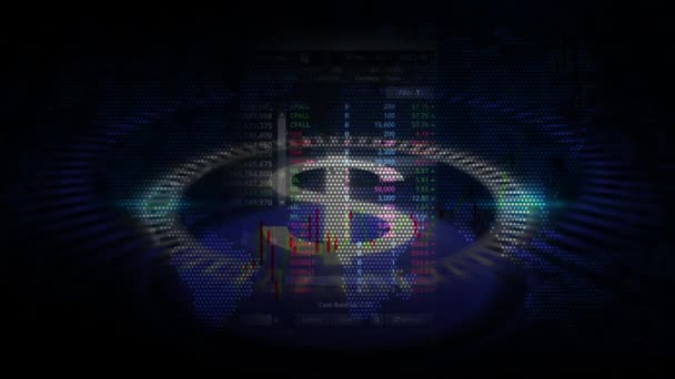 Símbolo Del Dólar Está Centrado Está Representado Por Número Líneas — Vídeo de stock