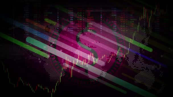 Simbolo Del Dollaro Centrato Rappresentato Una Serie Linee Trading — Video Stock