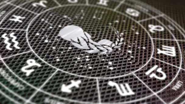 Konsekwentnie Świecące Znaki Zodiaku Wyglądają Stylowo — Wideo stockowe