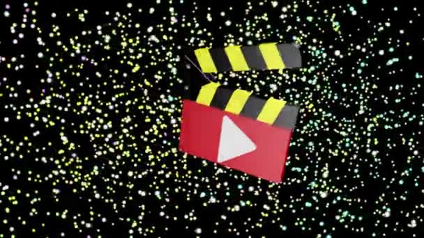 Løbende Hvirvle Video Symboler Farverig Baggrund – Stock-video