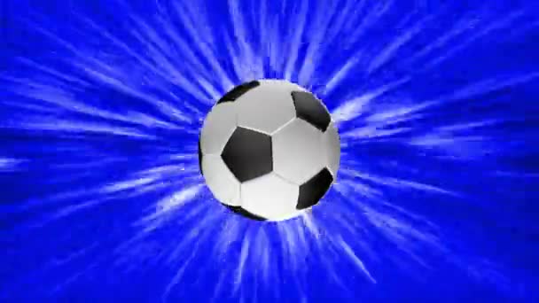 Soccer Ball Symbols Swirl Colorful Background — Stock Video