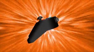 Renkli bir arkaplanda dönen joystick sembolü