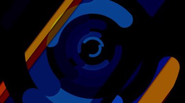 Renkli kıvrımlı çizgiler birbirine karışır, parlak ve güzel görünür..