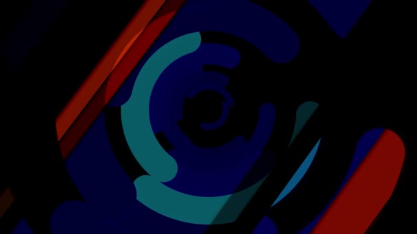 Colorful Swirling Lines Blend Together Looking Bright Beautiful — Stock Video