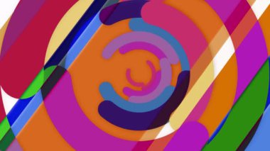 Renkli kıvrımlı çizgiler birbirine karışır, parlak ve güzel görünür..