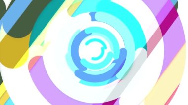 Renkli kıvrımlı çizgiler birbirine karışır, parlak ve güzel görünür..