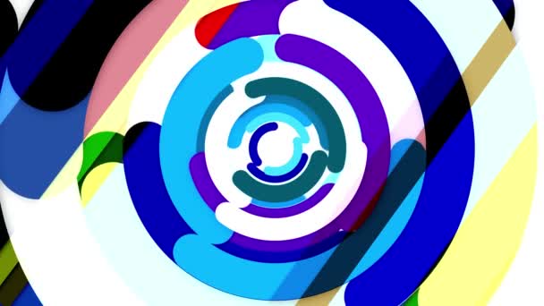 Kolorowe Linie Wirujące Mieszają Się Sobą Wyglądając Jasno Pięknie — Wideo stockowe