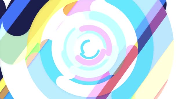 Kolorowe Linie Wirujące Mieszają Się Sobą Wyglądając Jasno Pięknie — Wideo stockowe