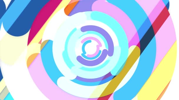 Colorful Swirling Lines Blend Together Looking Bright Beautiful — Stock Video