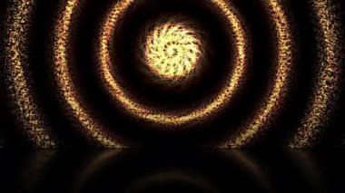 Sürekli yanıp sönen bir ışık girdabı uzaya yayıldı ve gölgeler aşağıya düştü..