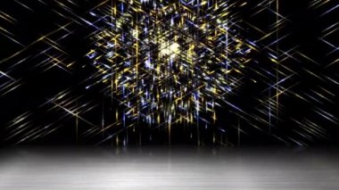 Sürekli yanıp sönen bir ışık girdabı uzaya yayıldı ve gölgeler aşağıya düştü..