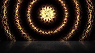 Sürekli yanıp sönen bir ışık girdabı uzaya yayıldı ve gölgeler aşağıya düştü..