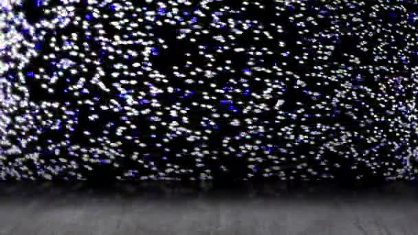 Tourbillon Continu Lumière Scintillante Répand Dans Espace Avec Des Ombres — Video