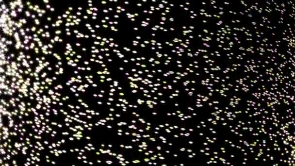 Felgekleurde Ovalen Kolken Voortdurend Door Ruimte — Stockvideo