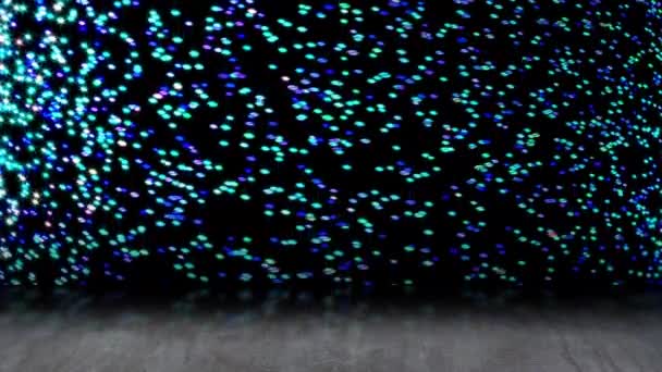 Tourbillon Continu Lumière Scintillante Répand Dans Espace Avec Des Ombres — Video