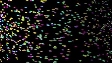 Parlak renkli ovaller uzayda sürekli dönüyorlar..