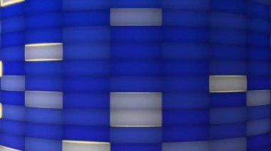 Sürekli yanıp sönen oval ışıklar uzaya yayılmış, modern görünüyor..