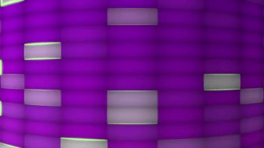 Sürekli yanıp sönen oval ışıklar uzaya yayılmış, modern görünüyor..