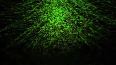 Işık sürekli yanıp sönüyor ve bir gölge aşağıya düşüyor..