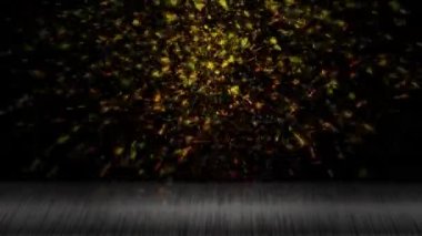 Işık sürekli yanıp sönüyor ve bir gölge aşağıya düşüyor..