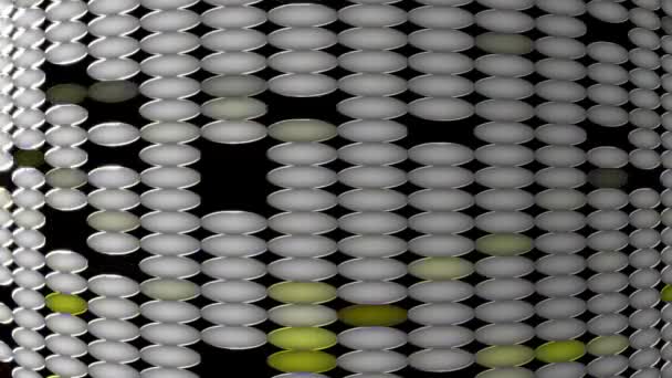 五彩缤纷的网格散布在整个空间上 不停地闪烁 — 图库视频影像