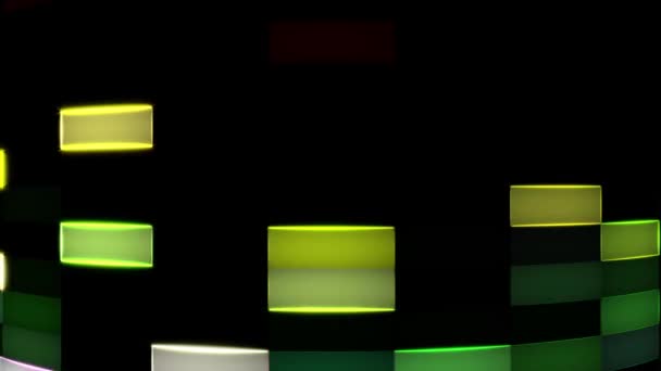 Colorful Grid Lights Flickered Continuously Shadows Falling Ground — Stock Video