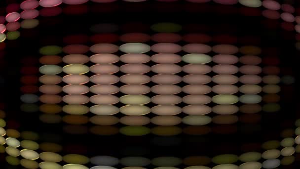 Colorful Grid Lights Flickered Continuously Shadows Falling Ground — Stock Video