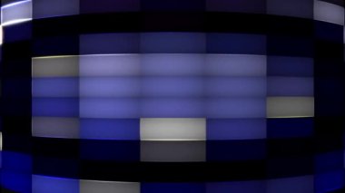 Işıkların renkli ızgarası sürekli yanıp sönüyor, gölgeler yere düşüyor..