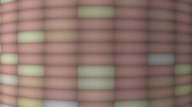 Işıkların renkli ızgarası sürekli yanıp sönüyor, gölgeler yere düşüyor..