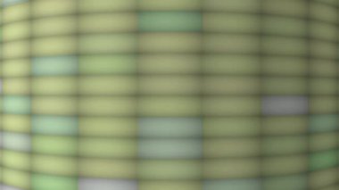 Işıkların renkli ızgarası sürekli yanıp sönüyor, gölgeler yere düşüyor..