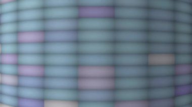 Işıkların renkli ızgarası sürekli yanıp sönüyor, gölgeler yere düşüyor..