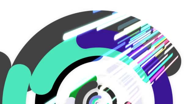 Colorful Lines Continually Swirl Looking Bright — Stock Video