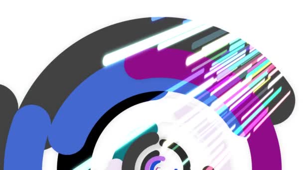 Colorful Lines Continually Swirl Looking Bright — Stock Video