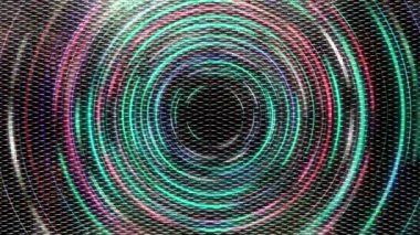 Neon ışığı sürekli olarak metalik arkaplanda döner..