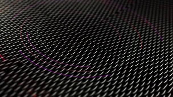 Neon Light Swirls Continuously Metallic Background — Stock Video