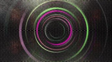 Neon ışığı sürekli olarak metalik arkaplanda döner..