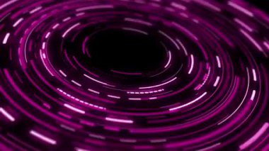 Neon ışığı sürekli olarak metalik arkaplanda döner..