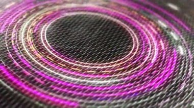 Neon ışığı sürekli olarak metalik arkaplanda döner..