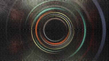 Neon ışığı sürekli olarak metalik arkaplanda döner..