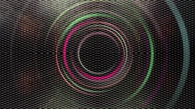 Neon ışığı sürekli olarak metalik arkaplanda döner..