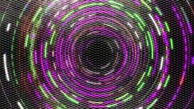 Renkli su yukarıdan sürekli akar, parlak görünür..