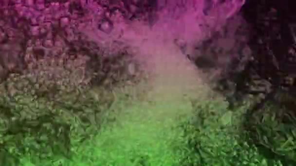 Eau Colorée Réfléchit Avec Lumière Créant Reflet Lumineux Beau — Video