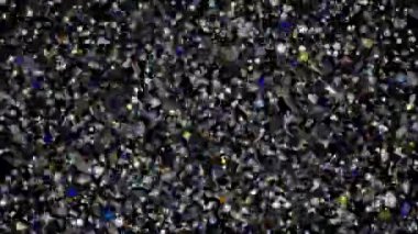 Küçük yuvarlak toplar parlak bölgede uçtu..