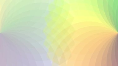 Renkli çizgiler bir çiçeğin yüzgeçleri gibi birbiriyle örtüşüyor..