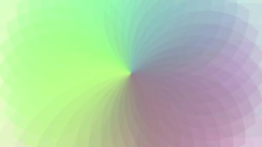 Renkli çizgiler bir çiçeğin yüzgeçleri gibi birbiriyle örtüşüyor..