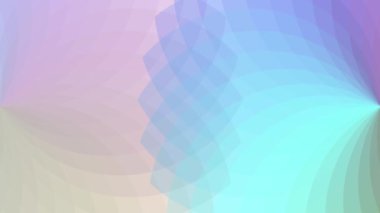 Renkli çizgiler bir çiçeğin yüzgeçleri gibi birbiriyle örtüşüyor..