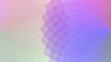 Renkli çizgiler bir çiçeğin yüzgeçleri gibi birbiriyle örtüşüyor..