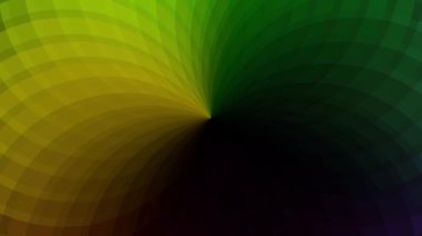 Renkli çizgiler bir çiçeğin yüzgeçleri gibi birbiriyle örtüşüyor..