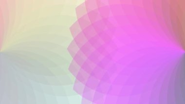 Renkli çizgiler bir çiçeğin yüzgeçleri gibi birbiriyle örtüşüyor..